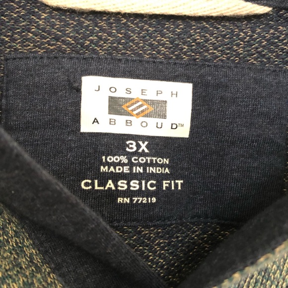 Joseph Abboud Men’s 1/4 Button Pullover Hoodie Gray Sweater 100% Cotton 3XL - Picture 5 of 10